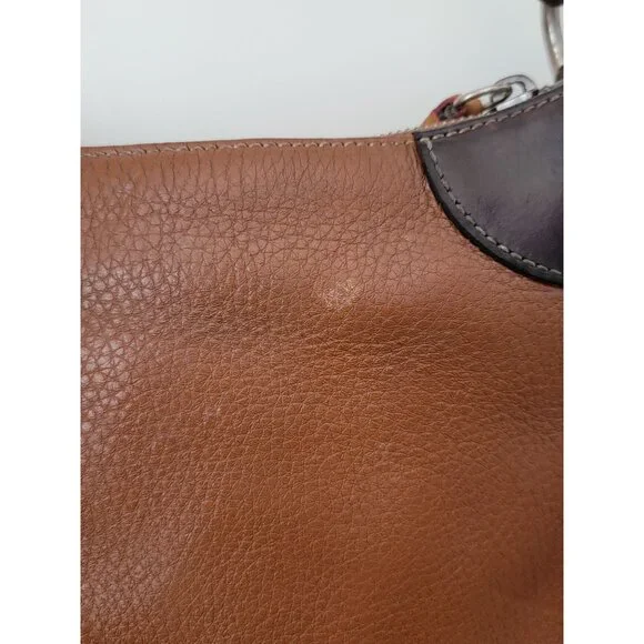 Dooney & Bourke Caramel Brown Pebble Leather Shoulder Crossbody Bag Purse - Picture 11 of 16